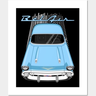 Chevrolet Bel Air 1957 - larkspur blue Posters and Art